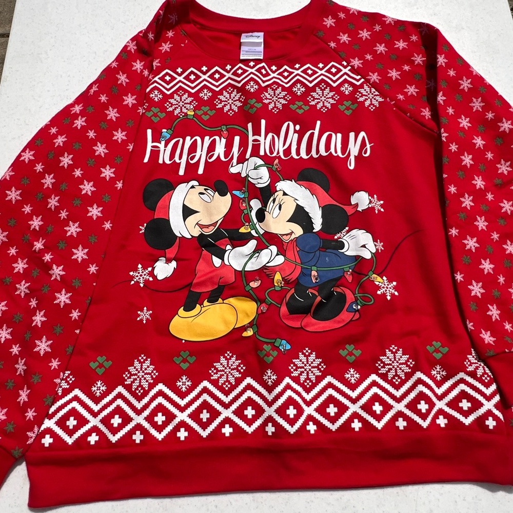 Disney Mickey Mouse Light-Up Christmas Sweatshirt